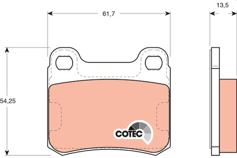 Brake Pad Set, disc brake TRW GDB294