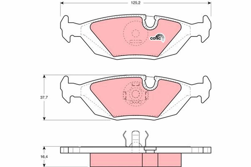 Brake Pad Set, disc brake TRW GDB299