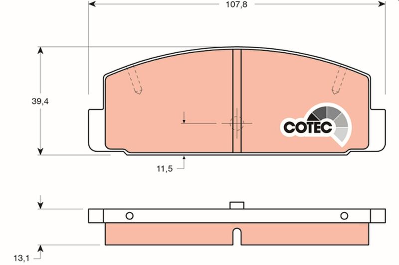 Brake Pad Set, disc brake TRW GDB3088