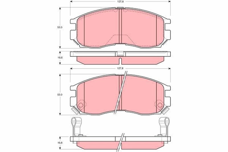 Brake Pad Set, disc brake TRW GDB3133