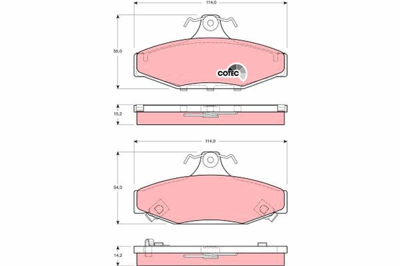 Brake Pad Set, disc brake TRW GDB3135