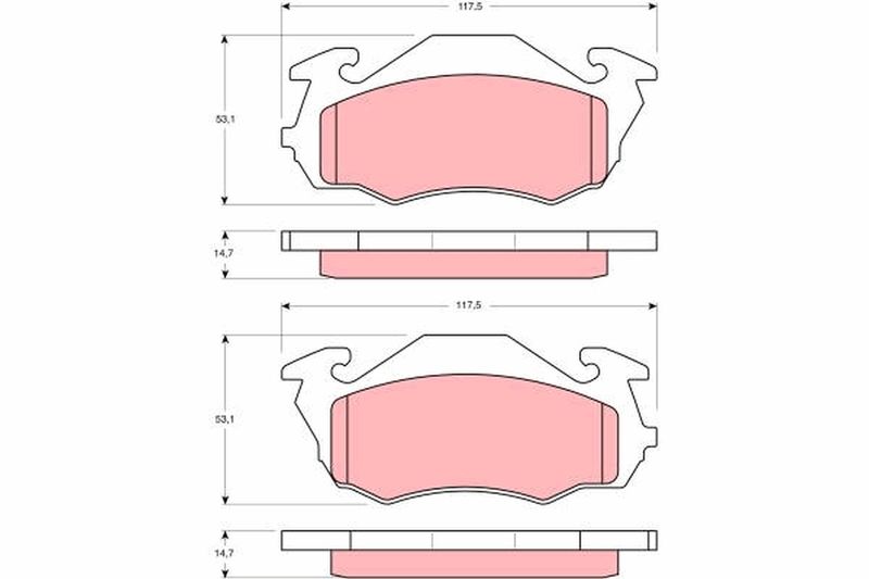 Brake Pad Set, disc brake TRW GDB3136