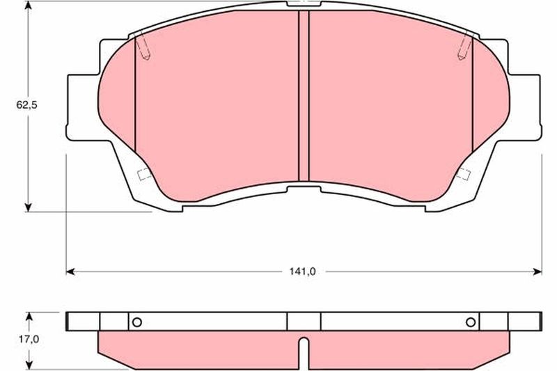 Brake Pad Set, disc brake TRW GDB3155