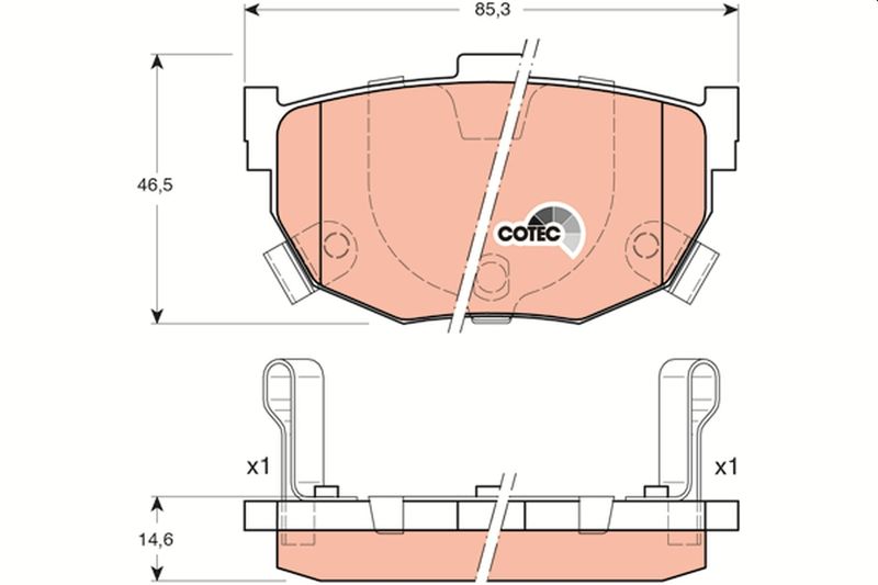 Brake Pad Set, disc brake TRW GDB3170