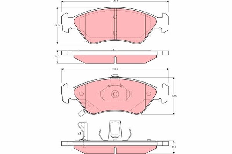 Brake Pad Set, disc brake TRW GDB3173