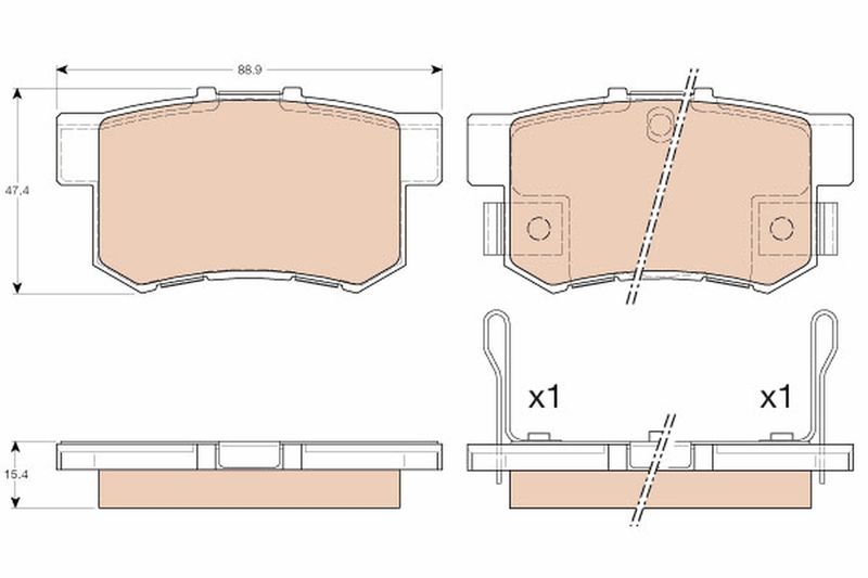 Brake Pad Set, disc brake TRW GDB3175