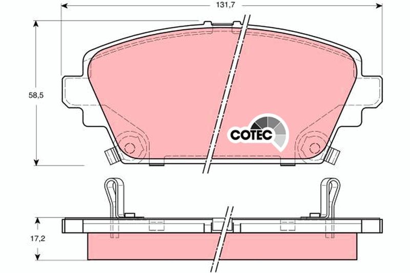 Brake Pad Set, disc brake TRW GDB3186