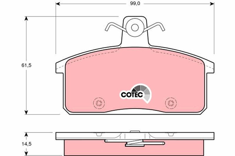 Brake Pad Set, disc brake TRW GDB3202