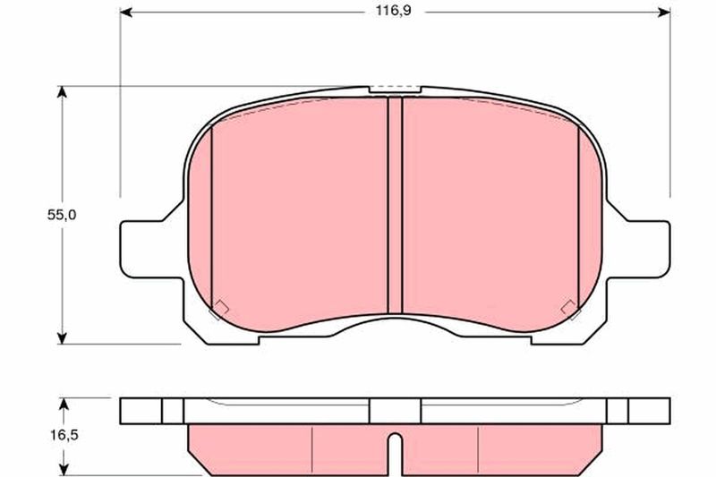 Комплект гальмівних накладок, дискове гальмо TRW GDB3204