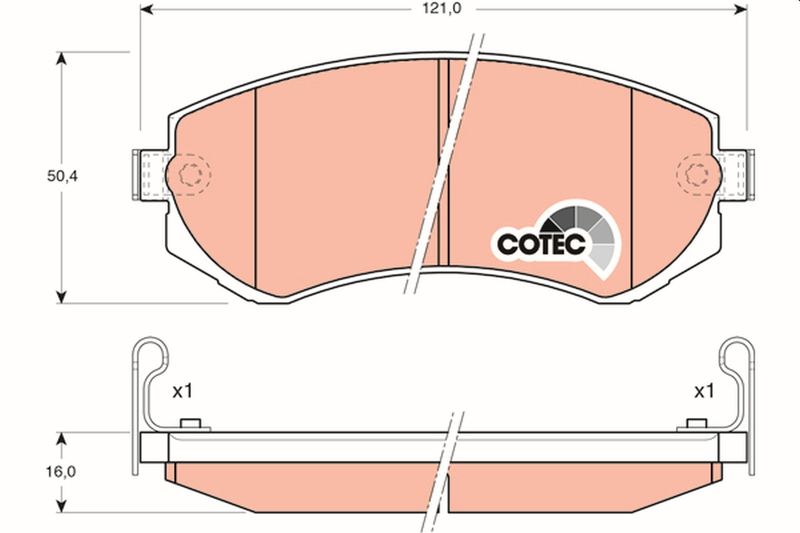 Brake Pad Set, disc brake TRW GDB3208