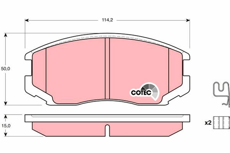 Brake Pad Set, disc brake TRW GDB3214