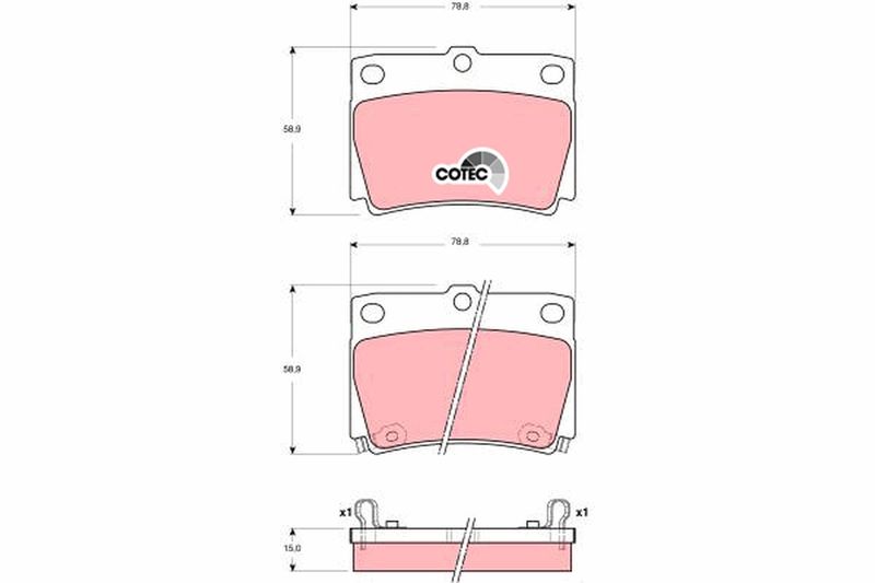 Brake Pad Set, disc brake TRW GDB3239