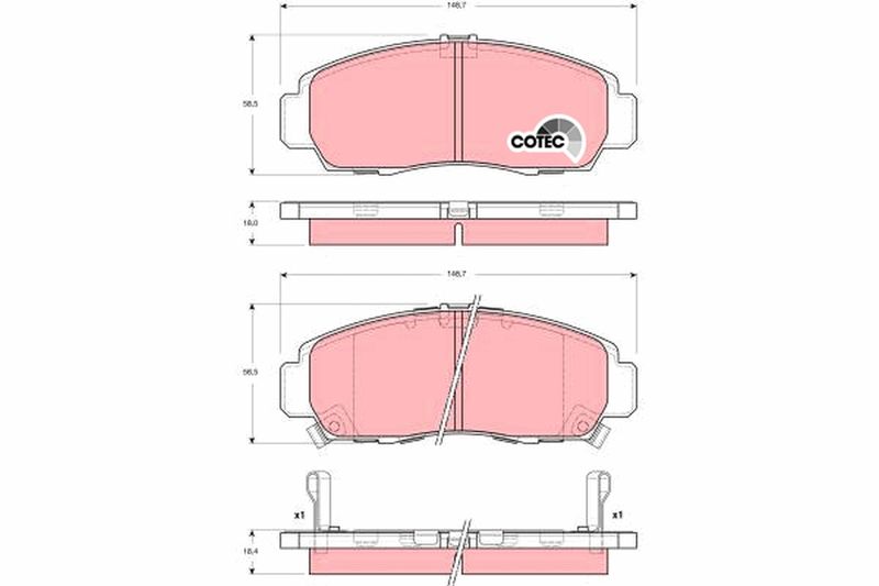 Brake Pad Set, disc brake TRW GDB3240