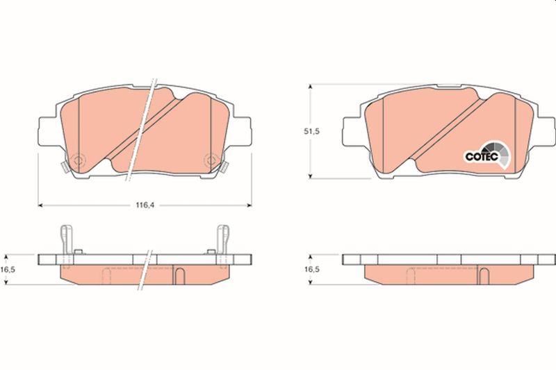 Brake Pad Set, disc brake TRW GDB3242