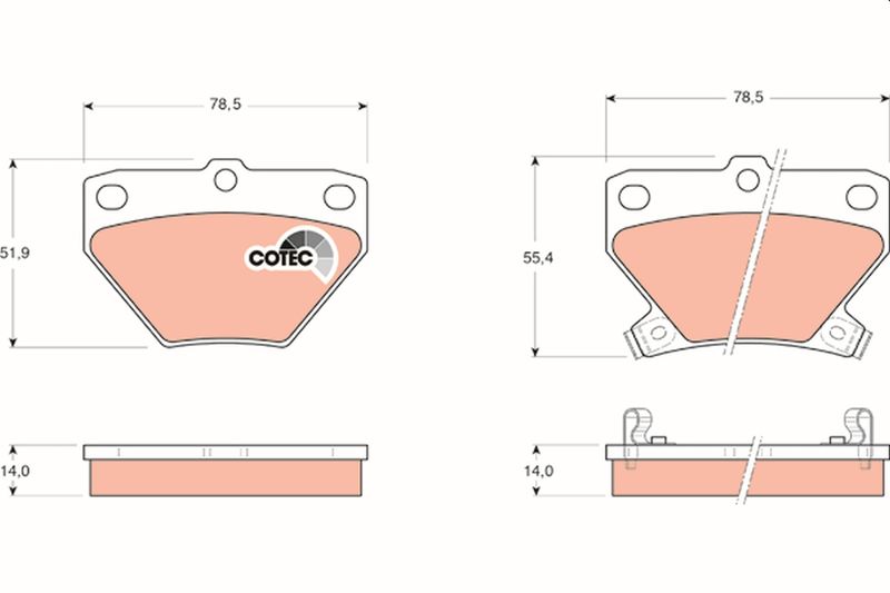 Brake Pad Set, disc brake TRW GDB3243