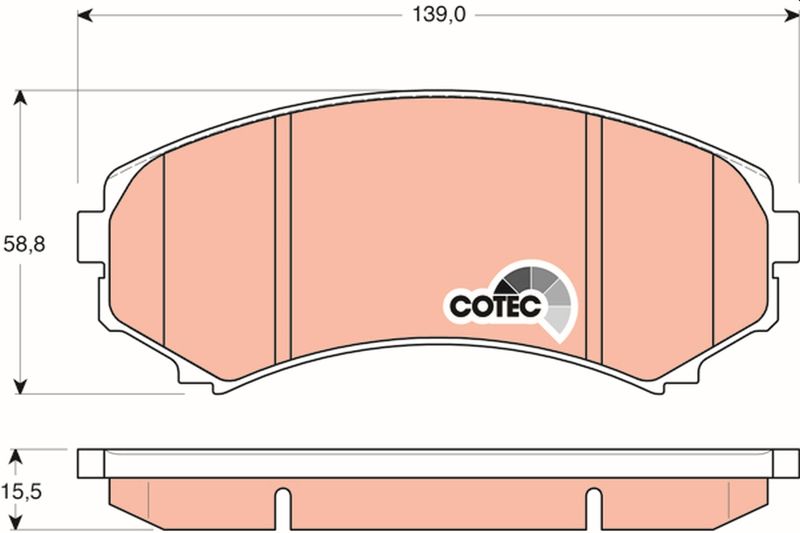 Brake Pad Set, disc brake TRW gdb3246