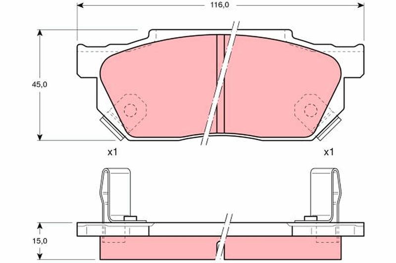 Brake Pad Set, disc brake TRW GDB325