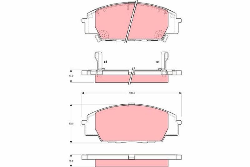 Brake Pad Set, disc brake TRW GDB3250