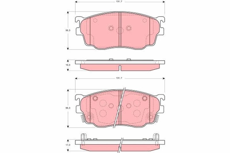 Brake Pad Set, disc brake TRW GDB3253