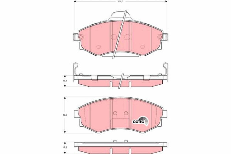 Brake Pad Set, disc brake TRW GDB3256