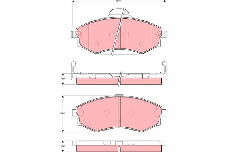 Brake Pad Set, disc brake TRW GDB3259