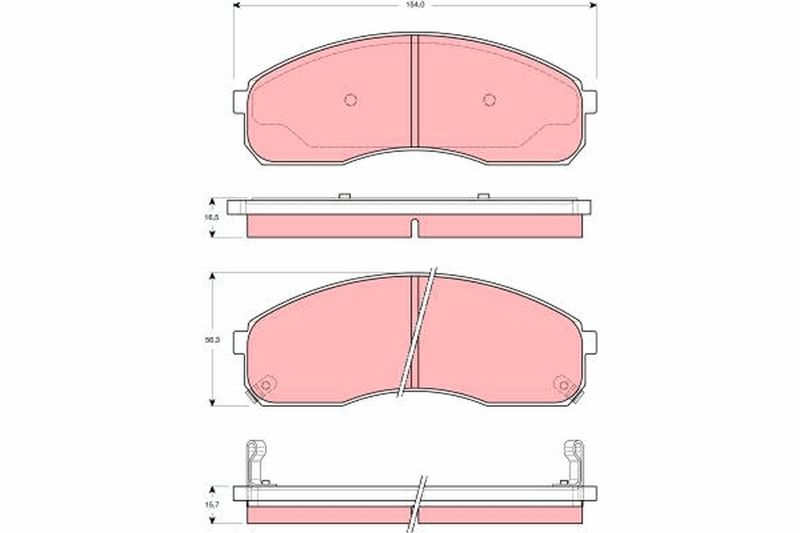 Brake Pad Set, disc brake TRW GDB3261