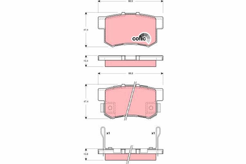 Brake Pad Set, disc brake TRW GDB3269