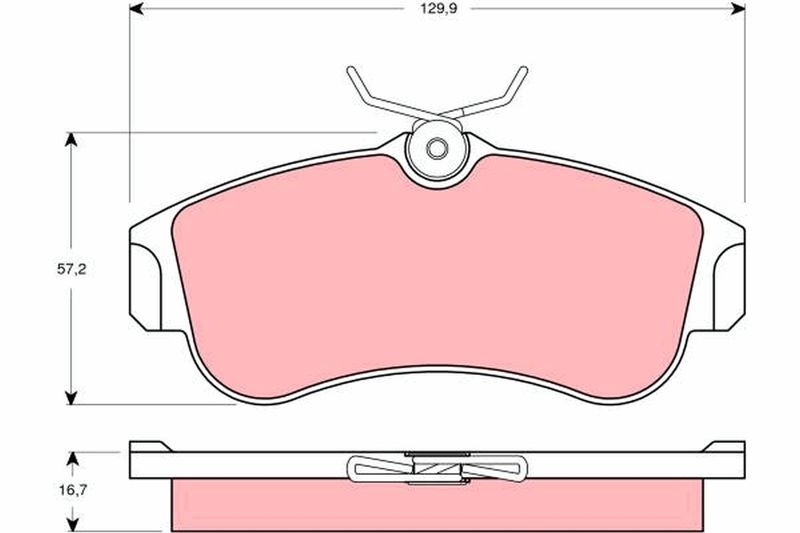 Brake Pad Set, disc brake TRW GDB3271