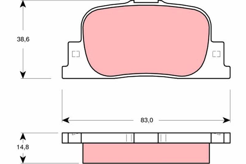 Комплект гальмівних накладок, дискове гальмо TRW GDB3278