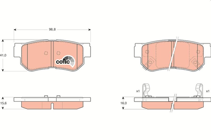 Brake Pad Set, disc brake TRW GDB3284