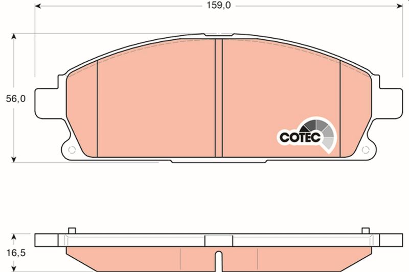 Brake Pad Set, disc brake TRW GDB3293