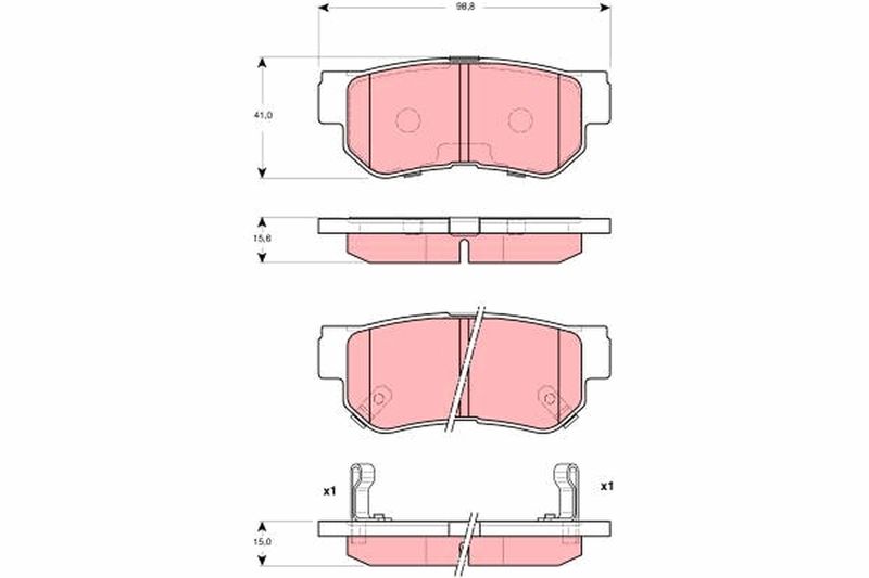 Brake Pad Set, disc brake TRW GDB3298