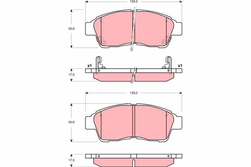 Brake Pad Set, disc brake TRW GDB3300