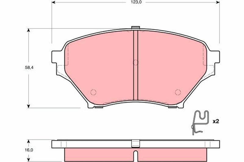 Brake Pad Set, disc brake TRW GDB3302