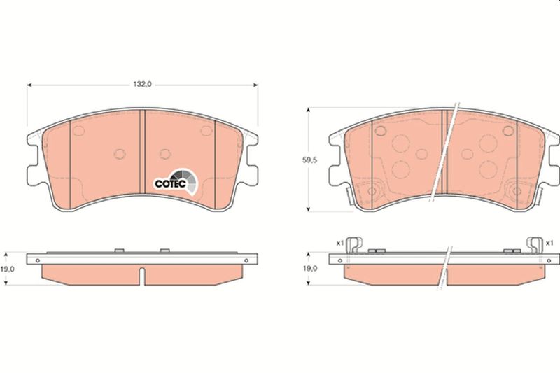 Brake Pad Set, disc brake TRW GDB3310