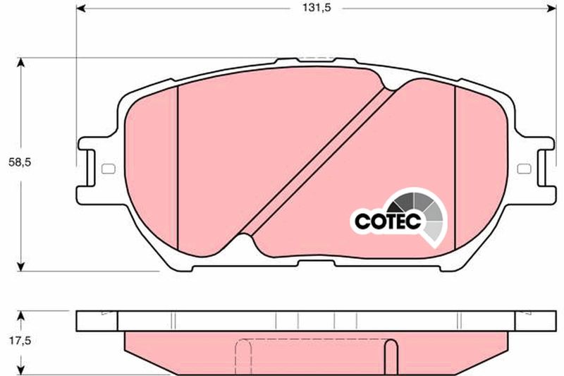 Brake Pad Set, disc brake TRW GDB3314