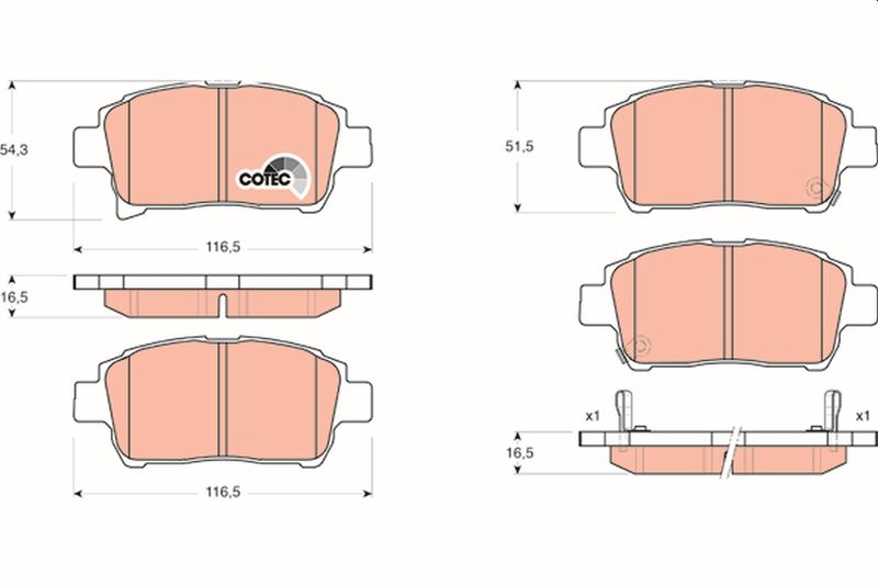 Brake Pad Set, disc brake TRW GDB3317