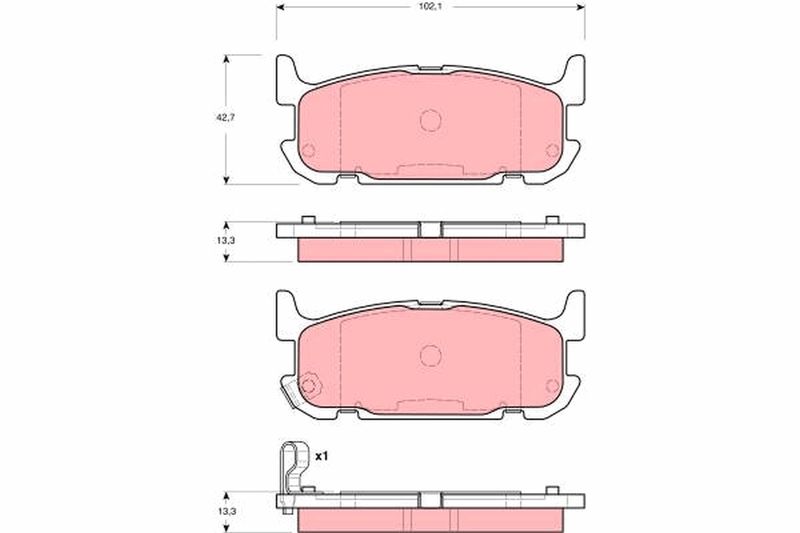 Brake Pad Set, disc brake TRW GDB3318