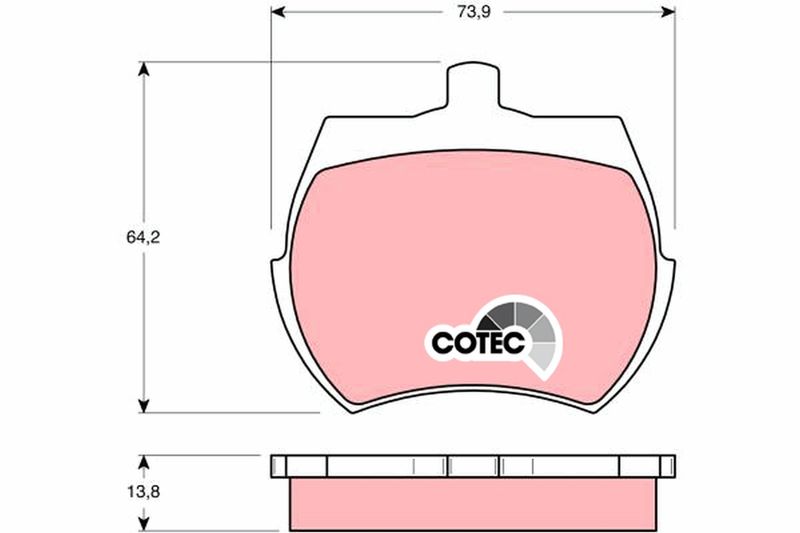 Brake Pad Set, disc brake TRW GDB332