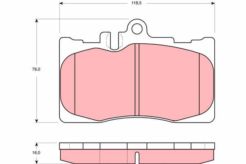 Brake Pad Set, disc brake TRW GDB3322