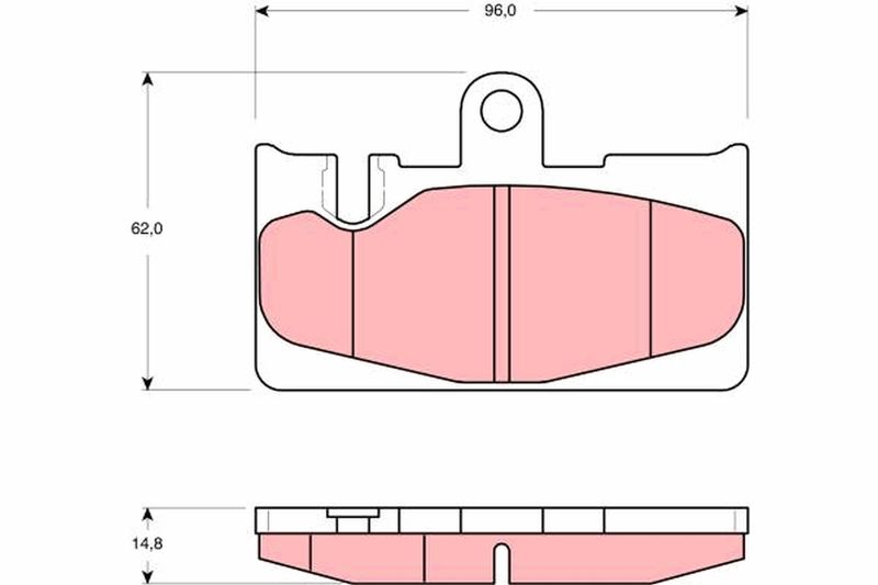 Комплект гальмівних накладок, дискове гальмо TRW GDB3323