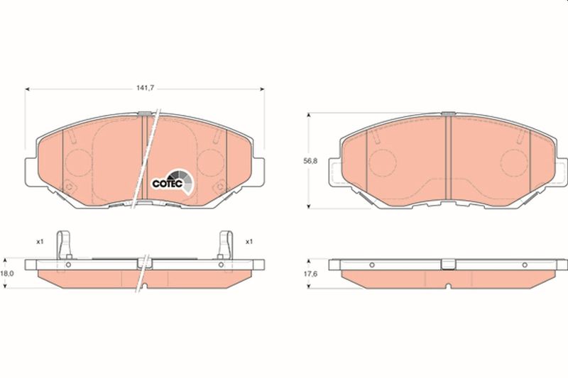 Brake Pad Set, disc brake TRW GDB3325