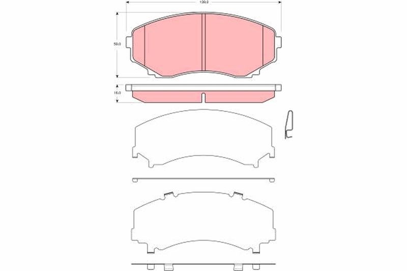 Brake Pad Set, disc brake TRW GDB3326