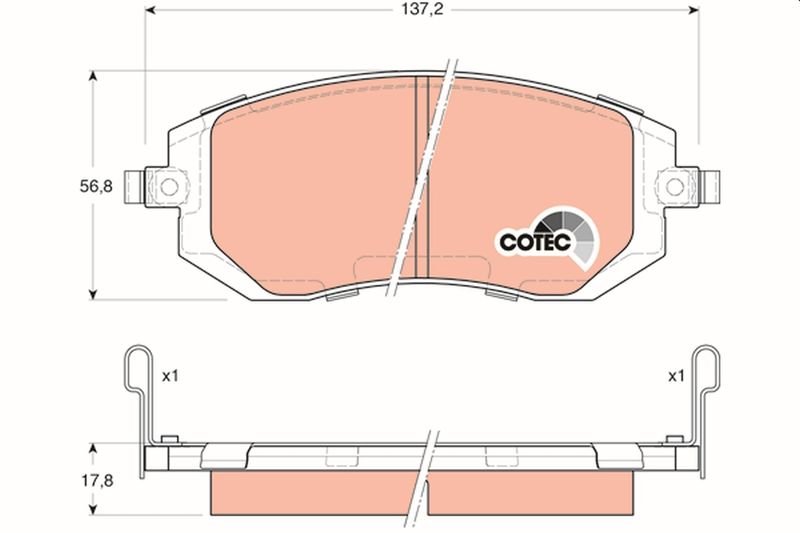 Brake Pad Set, disc brake TRW GDB3328