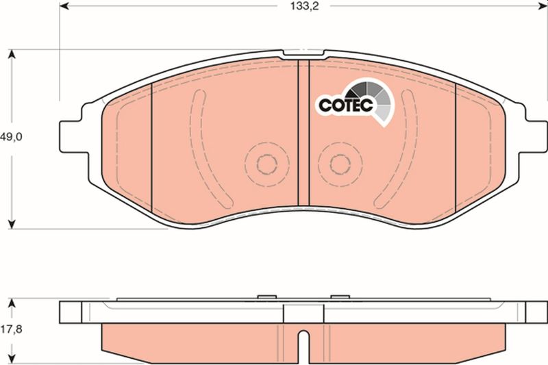 Brake Pad Set, disc brake TRW GDB3330