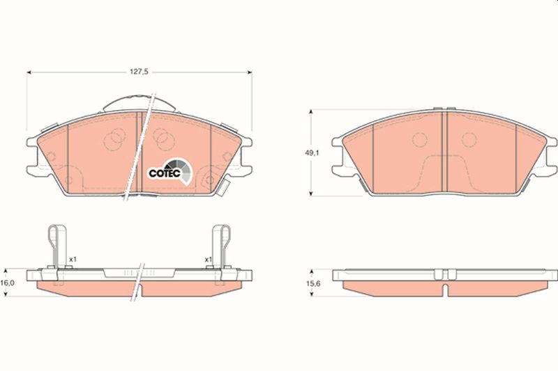 Brake Pad Set, disc brake TRW GDB3331