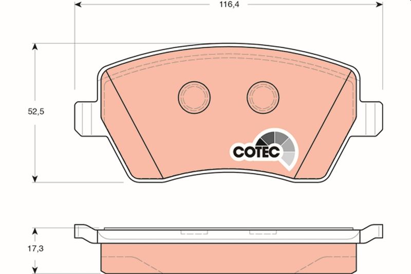 Brake Pad Set, disc brake TRW GDB3332