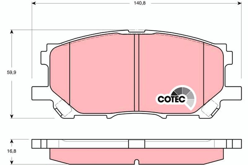 Brake Pad Set, disc brake TRW GDB3338