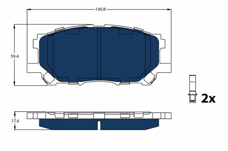 Brake Pad Set, disc brake TRW GDB3338BTE