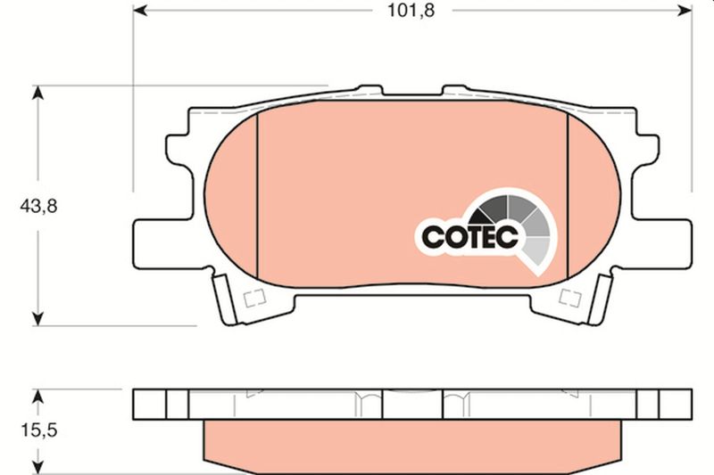 Brake Pad Set, disc brake TRW GDB3339